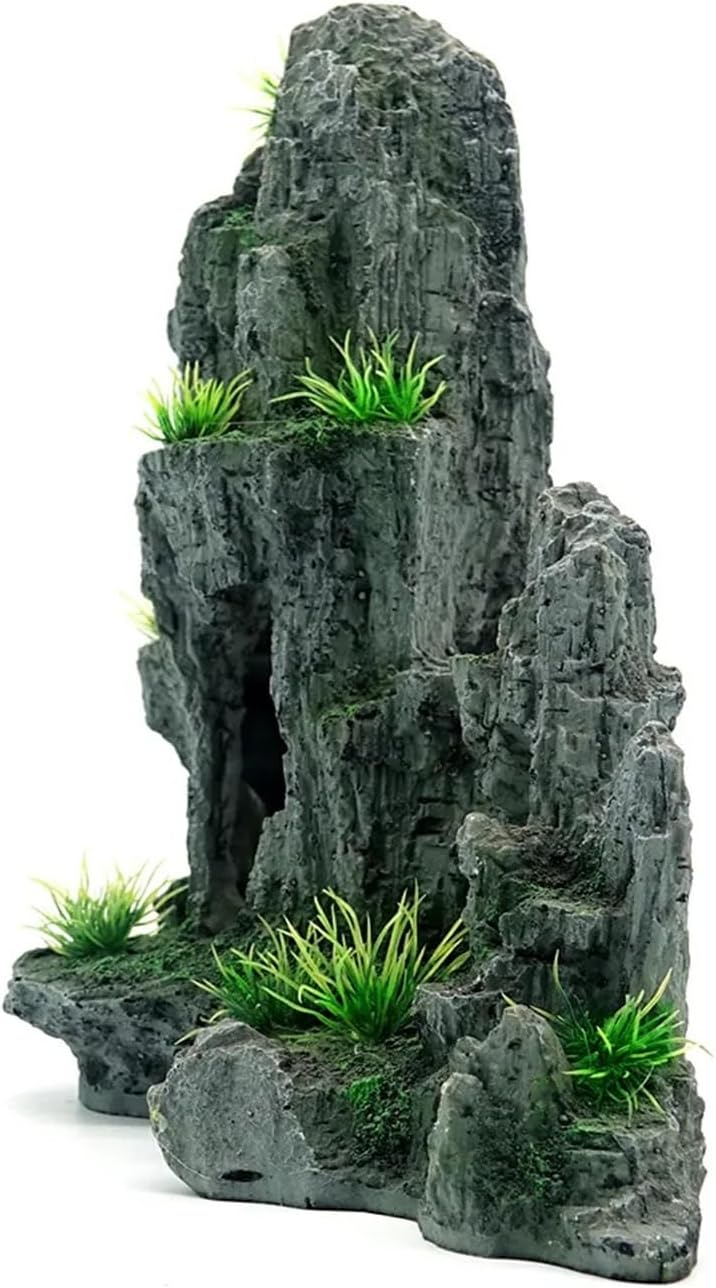 Lifelike Artificial Aquatic Plants Resin Aquarium Decor for Fish Tank Landscaping Freshwater Aquatic Habitat Ornament
