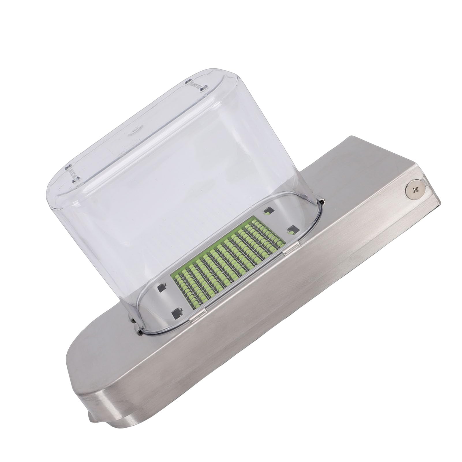 Fdit Picadora Manual de Verduras, Picadora de Alimentos de Acero Inoxidable para Cortar y Cortar en Cubitos Rápidamente, Diseño Compacto Fácil de Limpiar con 4 Cuchillas, Utensilio