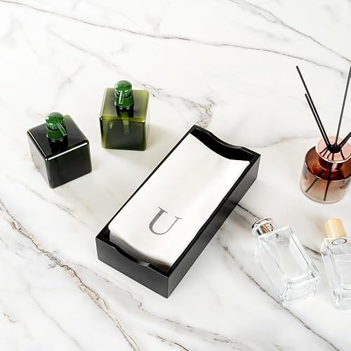 Miniatura 83 de Luxenap - Toallas de invitados de 15.8 x 7.9 pulgadas, 50 toallas de mano con letras plateadas, letra "P", fuente Sans Serif, servilletas de papel