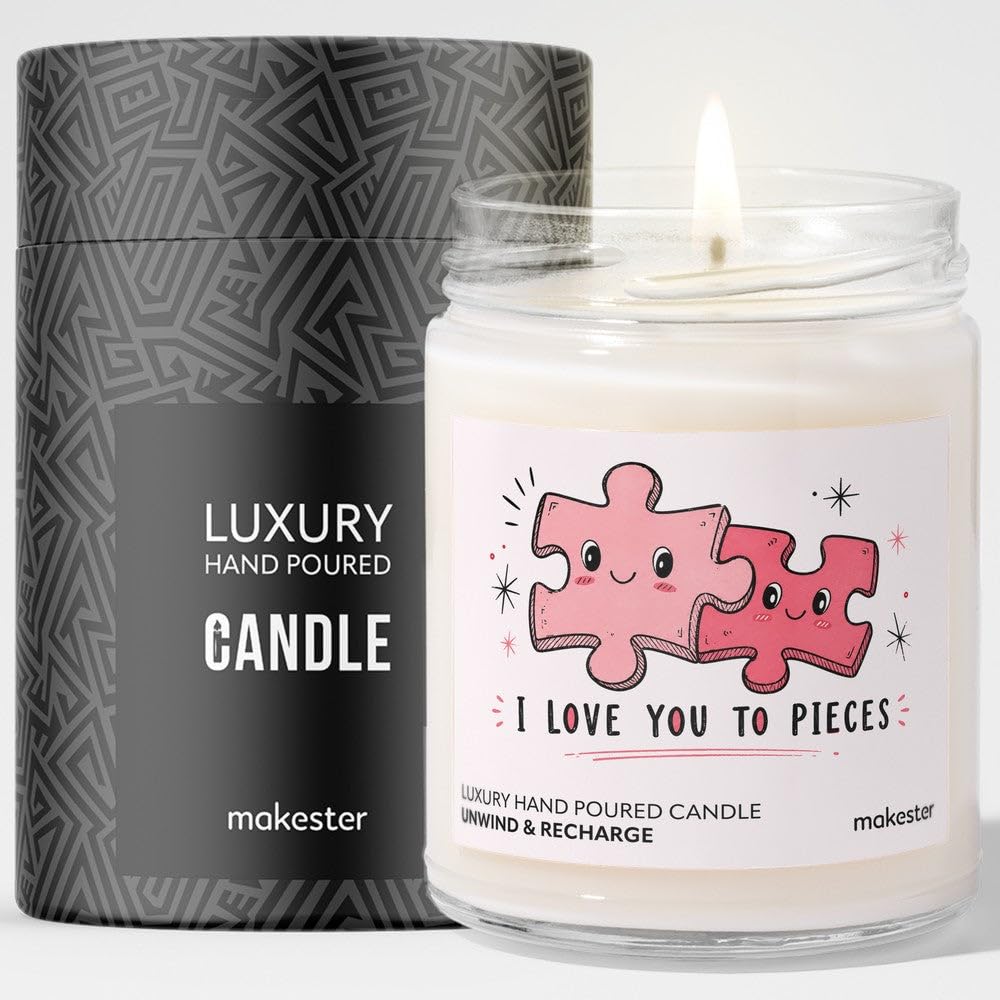 Mum and Daughter Gifts - Luxury Soy Wax Candle - Vanilla, Jasmine, Sugared Almond - Makester