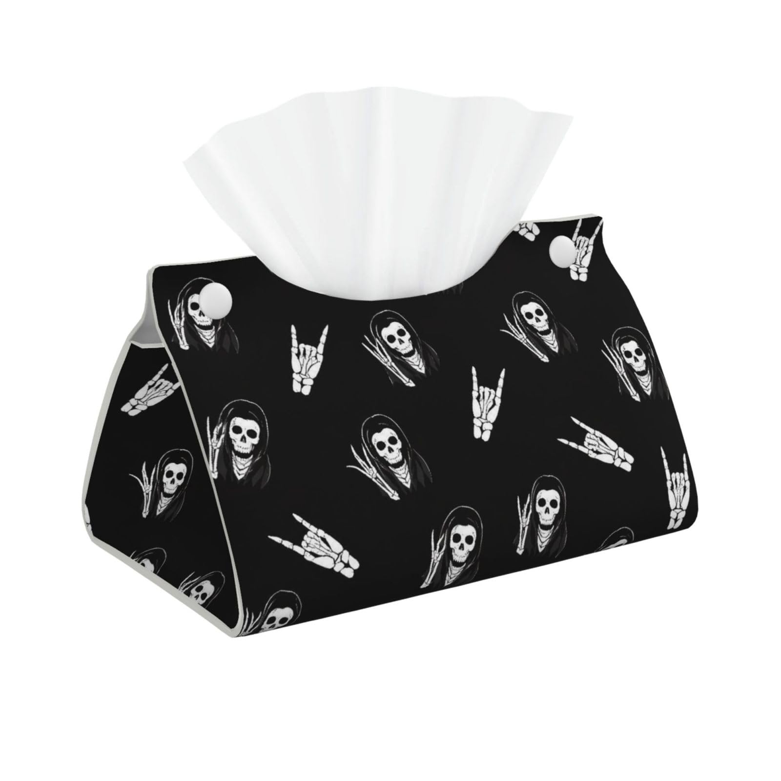 Halloween Day of Dead Goth Skull Cute Funny Skeleton Long Tissue Box Cover Holder Home Decor Aesthetic 7.87'' x 5.12'' x 0.98''