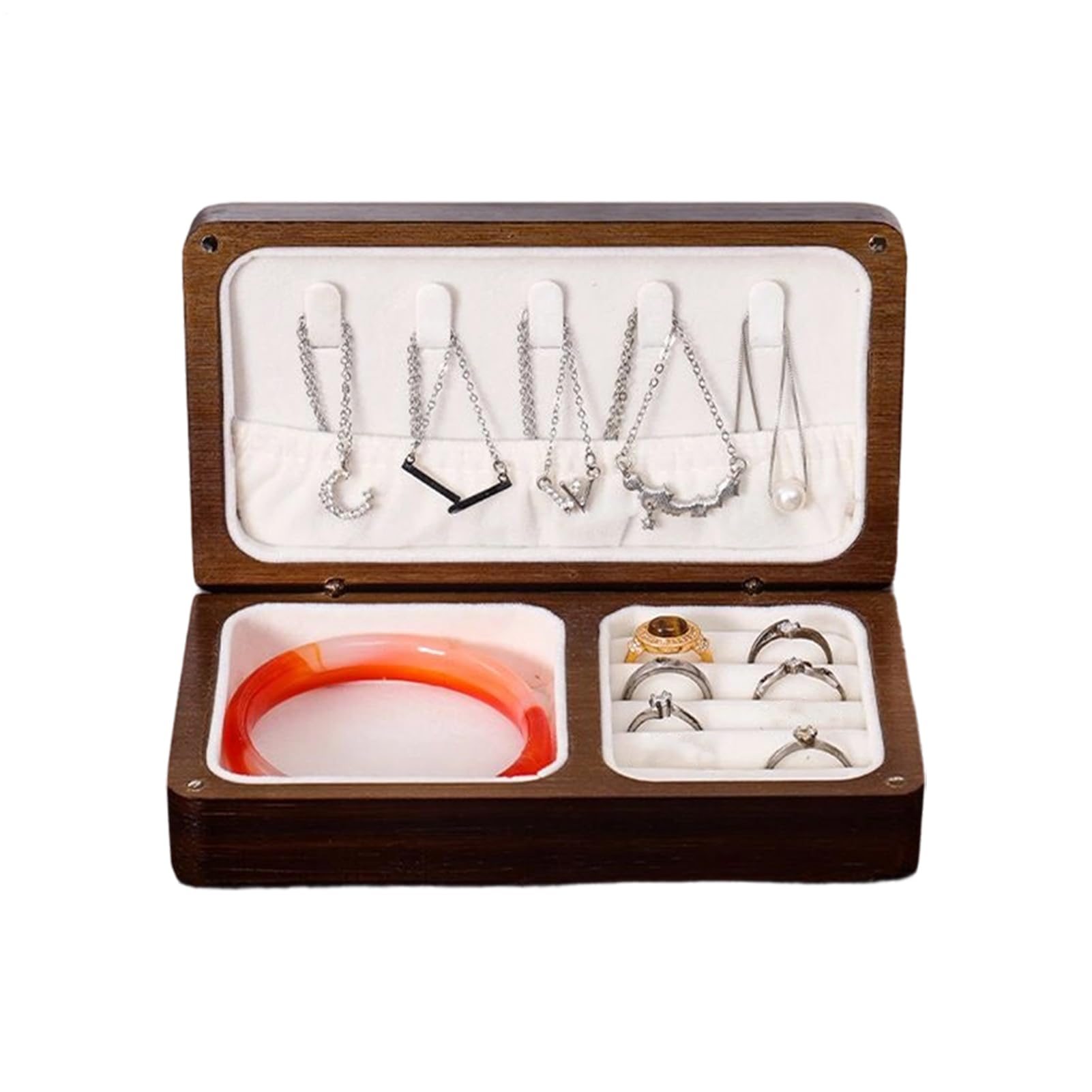 Boîte à bijoux en bois pour femme et enfant, cadeau vintage idéal