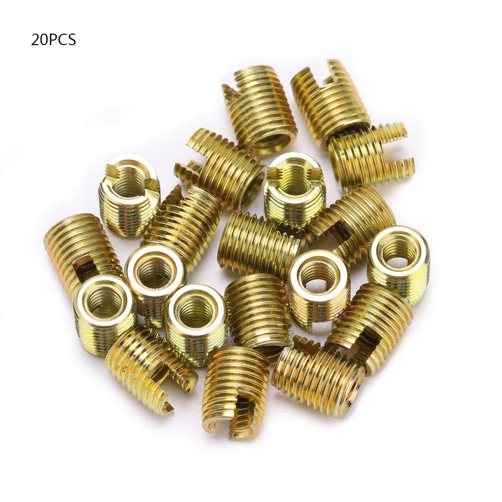 20Pcs 302 Kit di riparazione vite inserto filettato autofilettante in acciaio al carbonio(Inner M6*1.0 Outer M10*1.5)