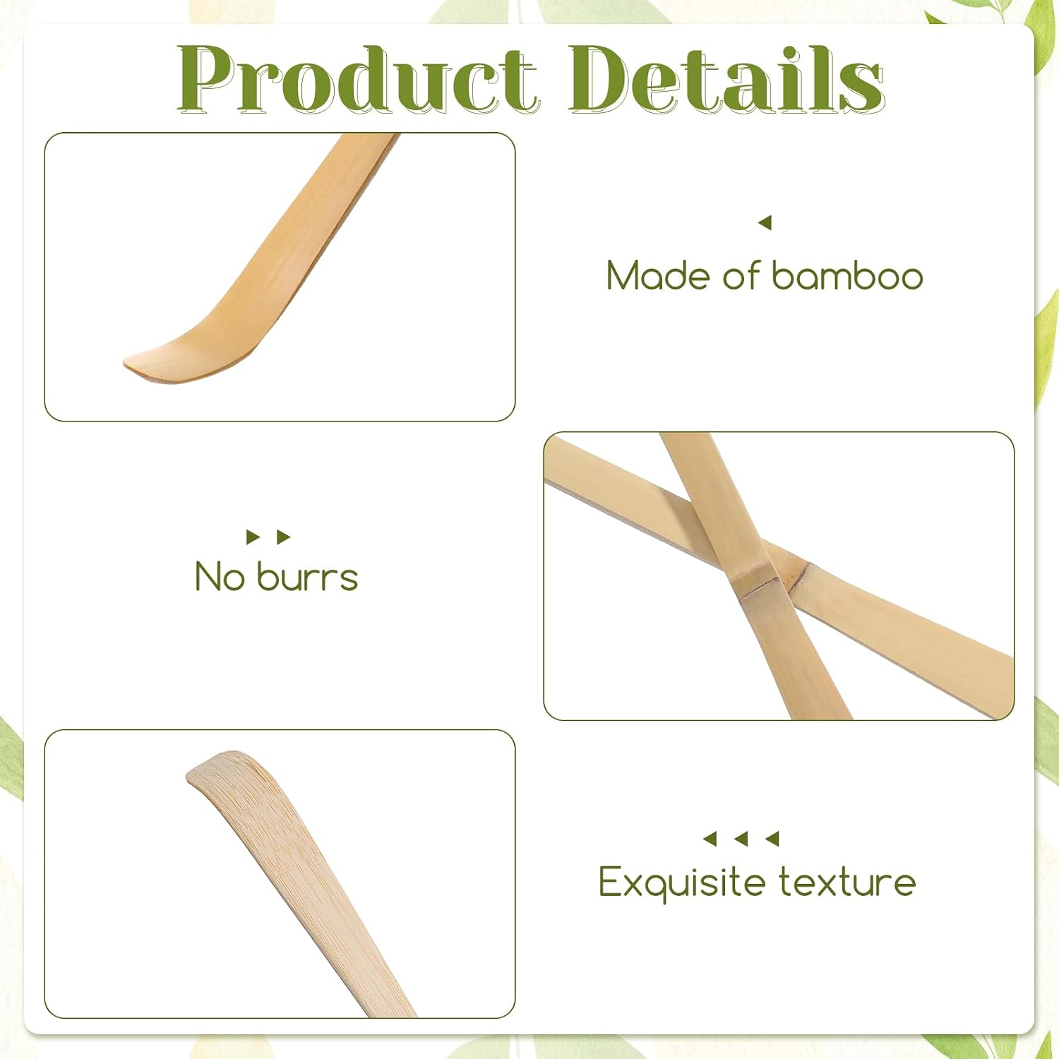 3Pcs Matcha Spoon, Bamboo Matcha Scoop, Matchas Sifter Tool Matchas Spoons Scoop Accessories, Hooked Tea Spoon Shisk for Tea Coffee Measure