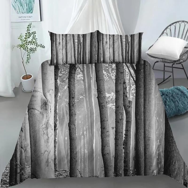 Funda nórdica cama 150 selva gris sin arrugas de fácil lavado para un dormitorio limpio