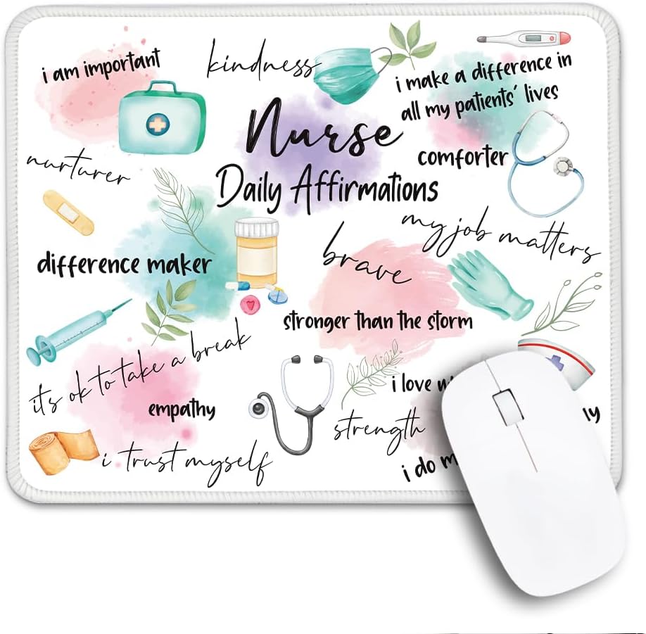 Nurse Daily Affirmation Mouse Pad Gifts for RN CRNA NP NICU Nurse