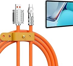 Carregador Tipo C Carregamento Rápido | de dados de resistência à flexão 120w 6A - durável flexível, USB giratório de 180° para carregamento rápido e transferência de dados, jogos, telefone Biset