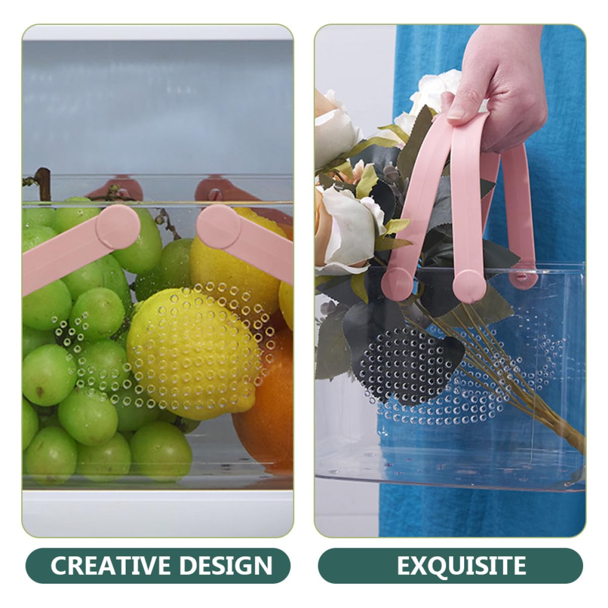 Cesta de Ducha de Plástico Reutilizable con Asas, Organizador Portátil para Baño y Cocina, Gran Capacidad y Diseño de Drenaje