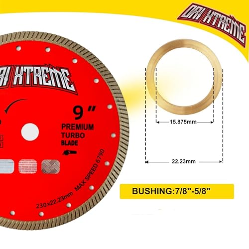 Vista 71 de Hoja de sierra de diamante de 10 pulgadas, 5 piezas, hoja segmentada de uso general para hormigón de corte seco/húmedo, mampostería, ladrillo