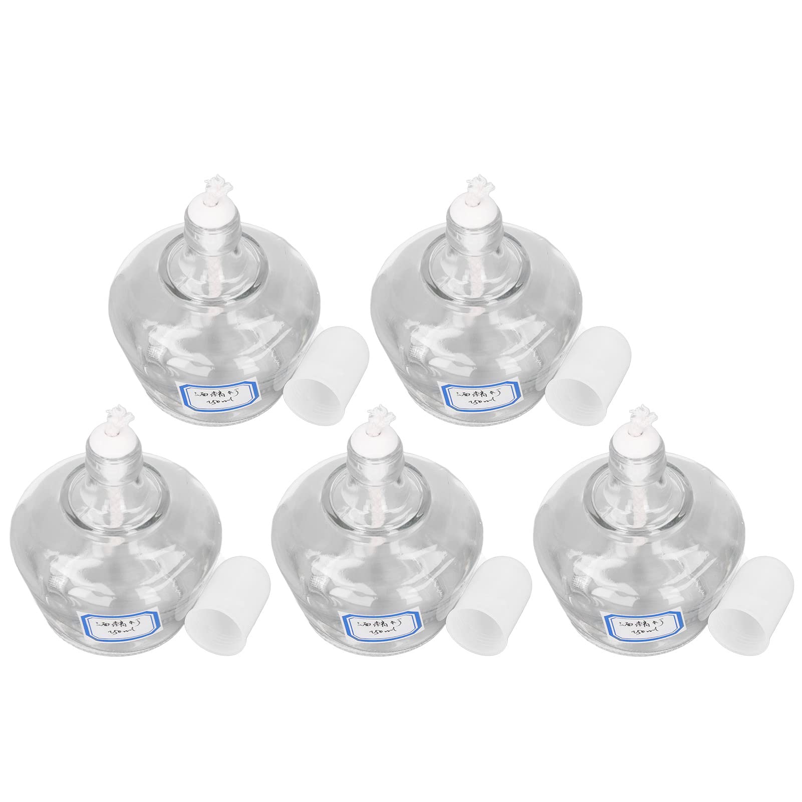 FTVOGUE 5 Pièces 250mL Laboratoire Brûlant des Bouteilles de Lampe Brûleur à Alcool Rechargeable pour L'expérience de Chimie