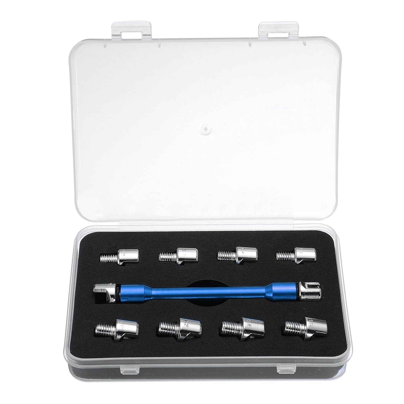 Obotsnoi Spoke Spanner Wrench, 10 in 1 Motorcycle Dirt Bikes Wheel Rim Tool for Adjust Rim Tension (5.0-6.8mm) with Carry Case Spoke Tension Tool