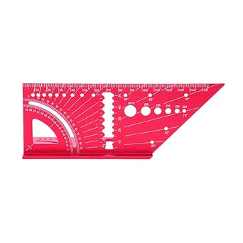 Muloo Woodworking Square Size Mitre Ruler Mitre Measuring Gauge Dovetail- Carpenter Scribe Mark Line Guide Measuring Ruler As Picture Shows