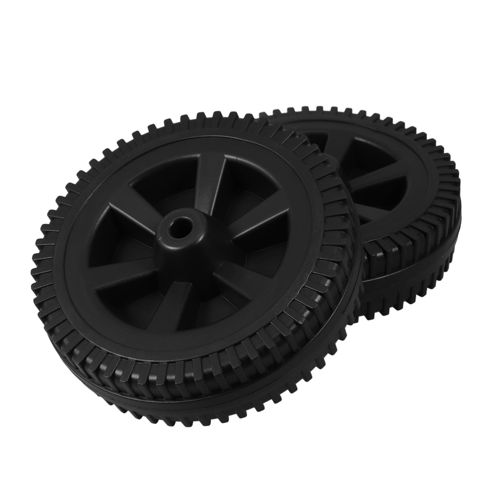 2Pcs 7 Inch Black PP Bbq Replacement Wheels for Grill