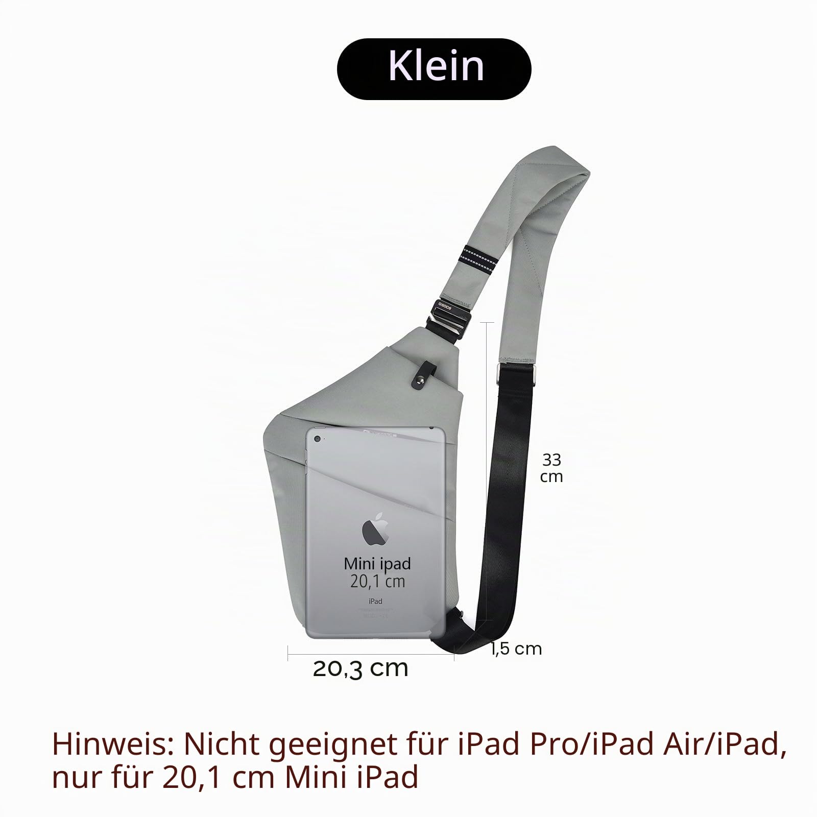 OSOCE Umhängetasche Herren, Anti-Diebstahl Schultertasche | Wasserabweisend Brusttasche