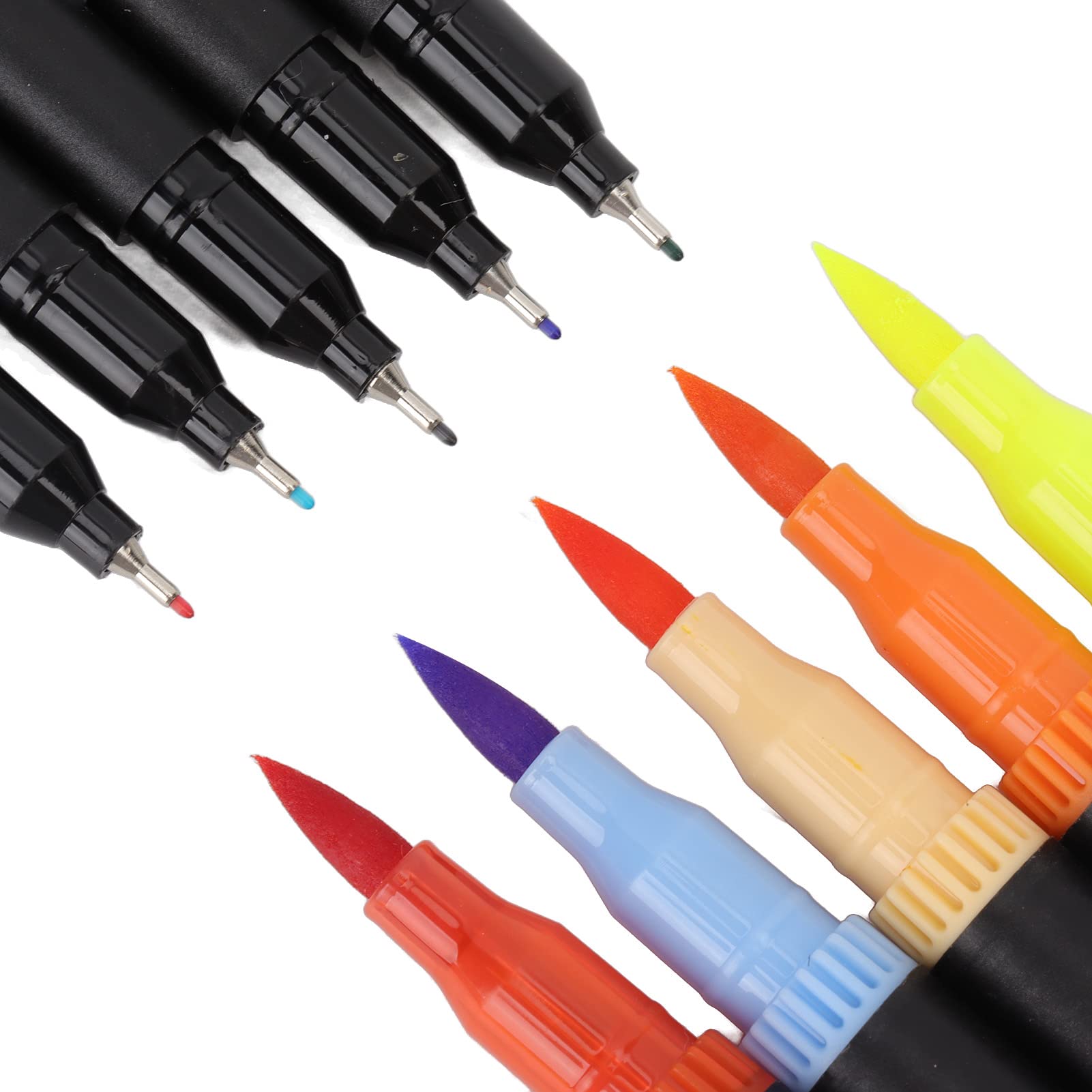 Set di pennarelli a doppia punta, 100 colori di pennarelli da colorare lavabili con punta a pennello e punta fine, pennarelli artistici solubili in acqua per studenti, artisti,