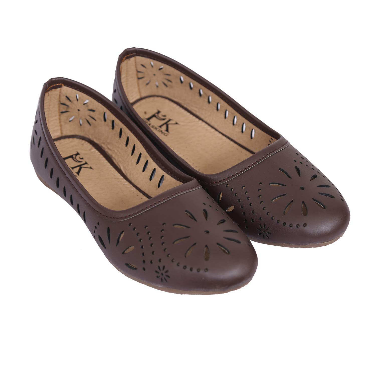 PrasKing Premium Casual Bellies | Ethinic Shoes for Women (37 EU/ 4 UK-IND, Lazer-2::Brown) (B07NVJZXRV) Amazon Price History, Amazon Price Tracker