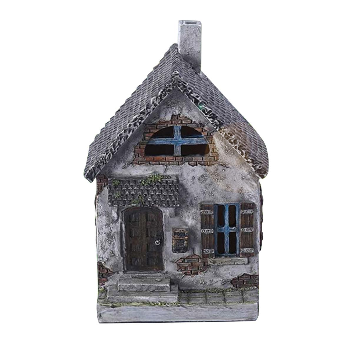 Artibetter Decorazione da Giardino per Balcone e Giardino Ornamento Unico Realistica a Forma di Casa in Resina Miniatura per Paesaggi Esterni Esterni