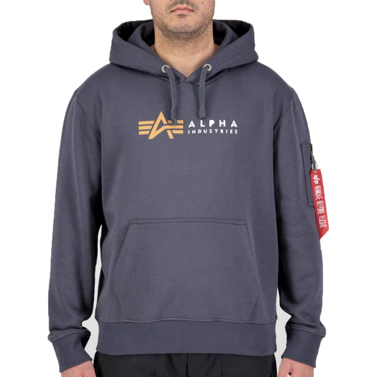 ALPHA INDUSTRIESMen's Alpha Label Hoody Sports Hoodie