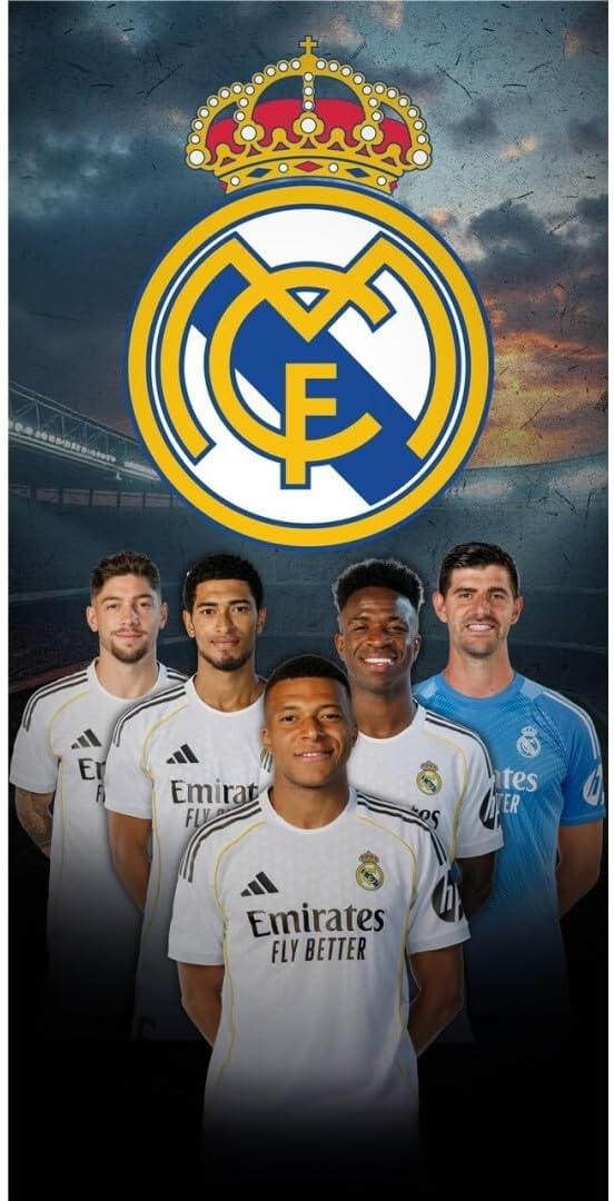 Real Madrid Toalla Playa Oficial 70x140 cm – 100% Microfibra, Secado Rápido, Ligera y Compacta – Toalla Piscina, Viaje y Deporte – Diseño Original Club Fútbol (Logo Club) — view 6