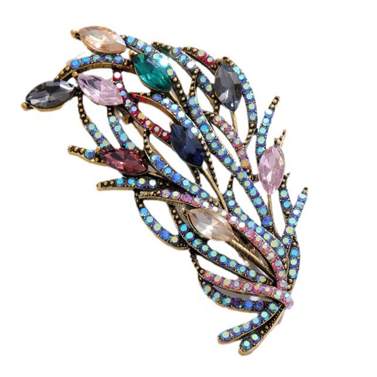 FAIRYGATE Anti Exposure Fixed Brooches Women Unisex Vintage Rhinestone Office Party Brooch Pins Lapel Pin Dress Suit Accessories Boutonniere — view 4