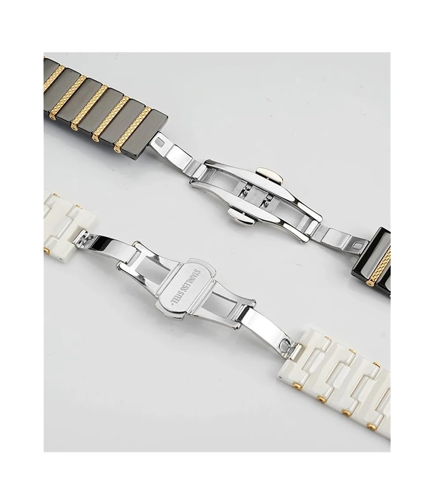 Ceramika+metalowy pasek For Huawei Watch Fit 5 5Pro 4 4Pro 3 bransoletka wymień pasek do zegarka