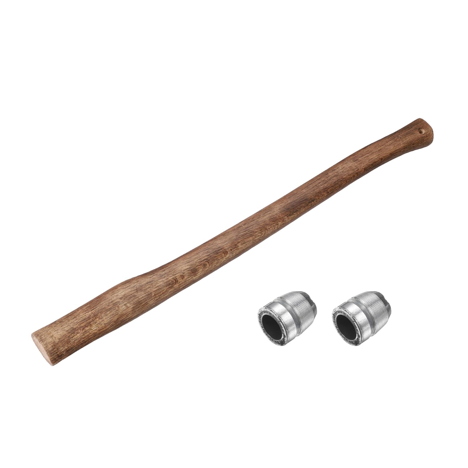 sourcing map Wood Axe Handle Replacement 35.4" Universal Hickory Hatchet Handle with Round Wedges for Camp Gardening Axe