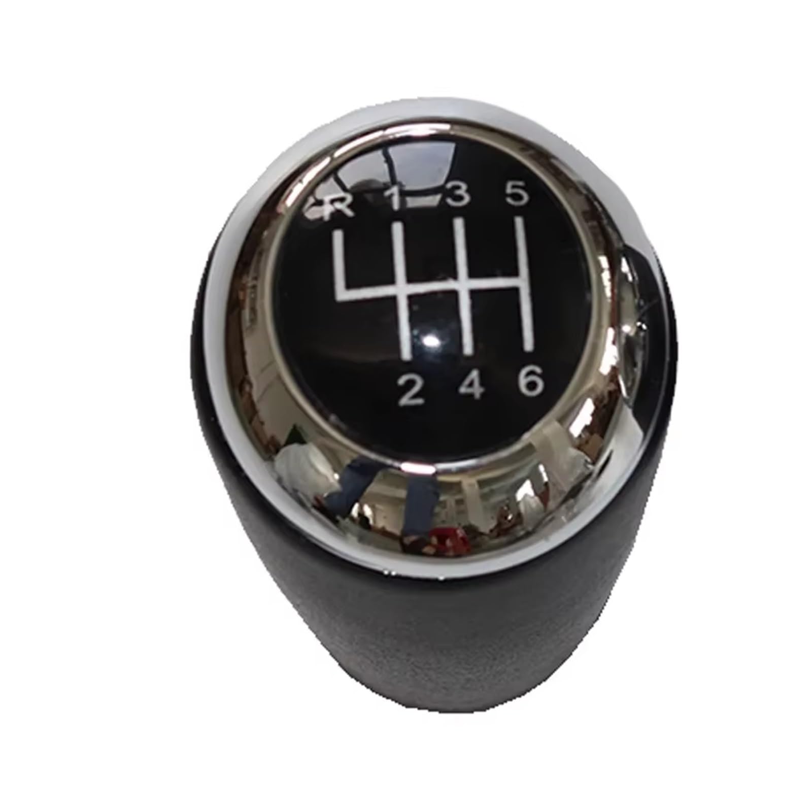 Xkoehxj 6 Speed Knob Chrome Car Gear Shift Knob For Mazda 3 Bk Bl 2006-2012 Car Shift Gear Knob Lever Gaitor Boot Cover Gearbox Boot Cover(6 Speed Knob Chrome)