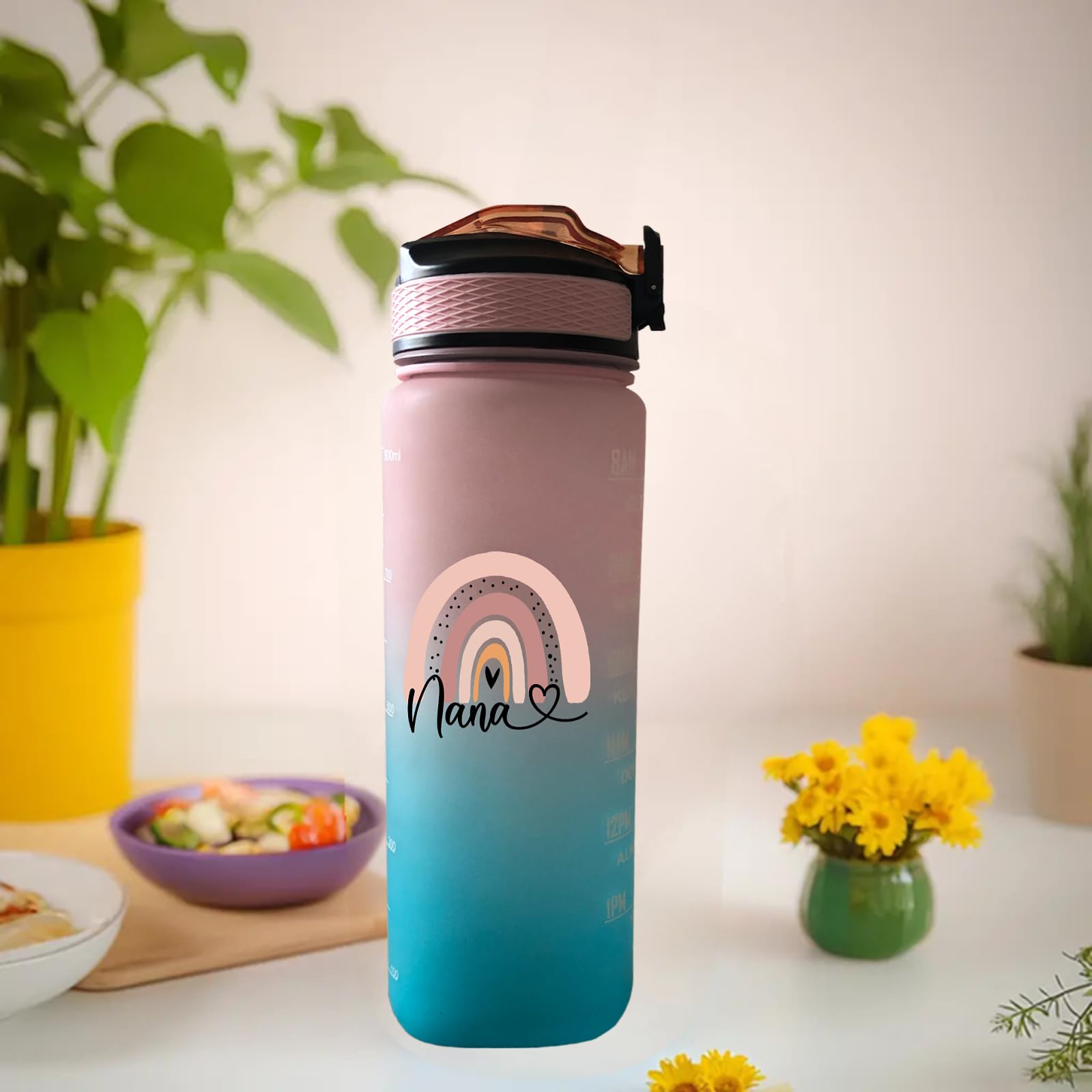Wisedeal 32oz Motivational Water Bottle With Time Marker & Strap - Leakproof, BPA-Free For Gym & Outdoor - View #5