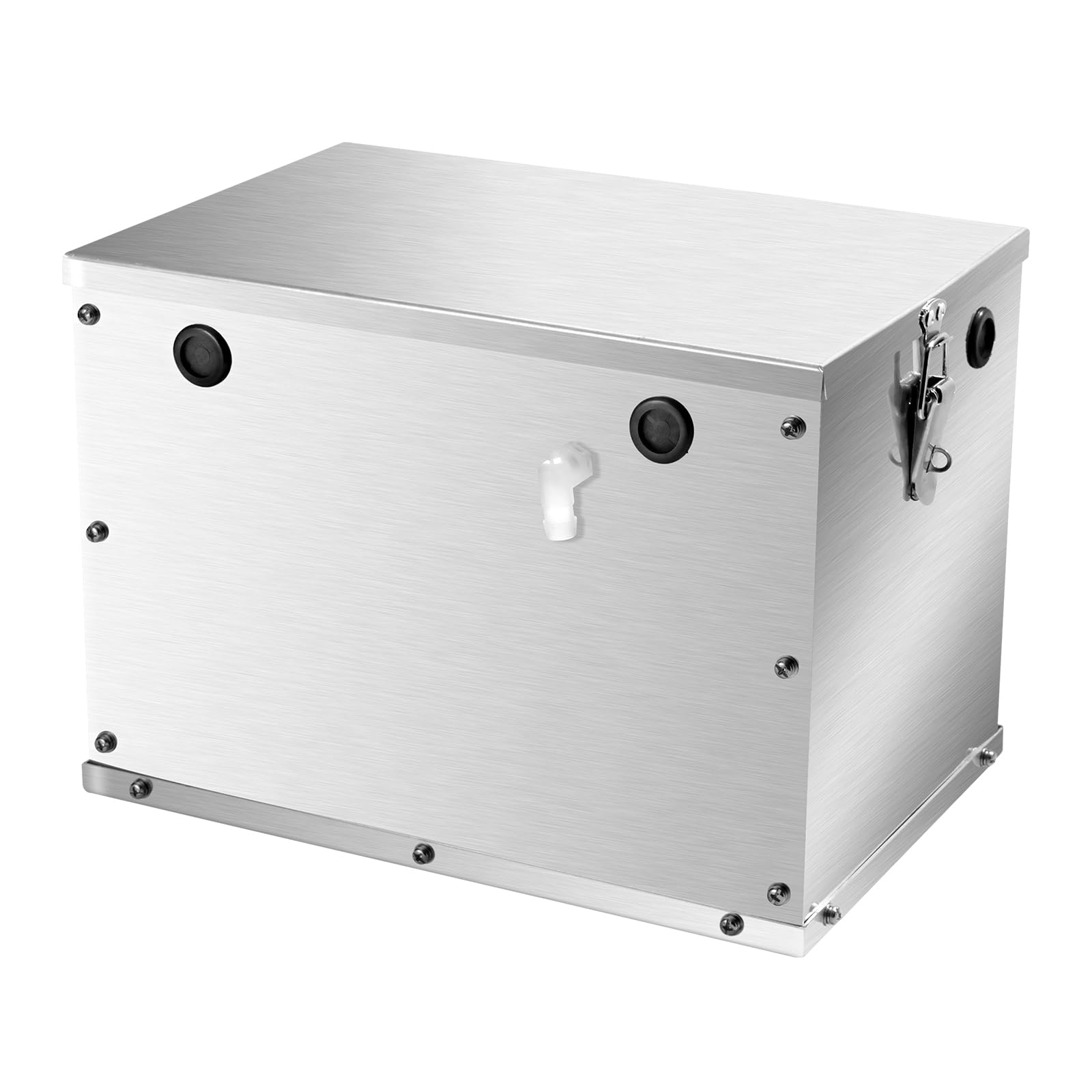 VEVOR Skrzynka na baterie, grupa 24/31 pojemnik na baterie do trolingu, obudowa na baterie morskie z otworami na kable z gumowymi przelotkami, obudowa do przechowywania powłoki ze stopu aluminium