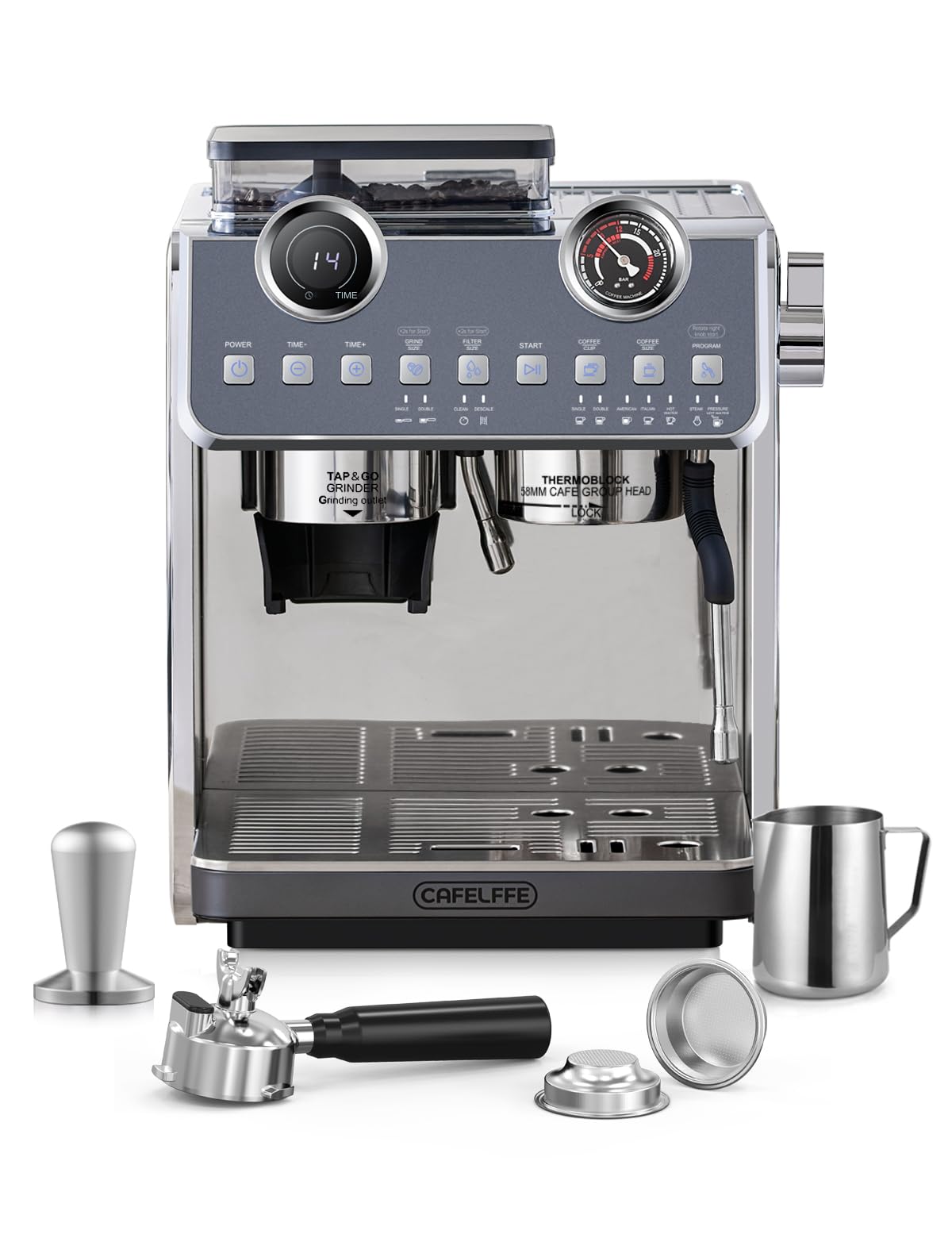 CAFELFFE Espresso Machine with Grinder and Dual Boilers