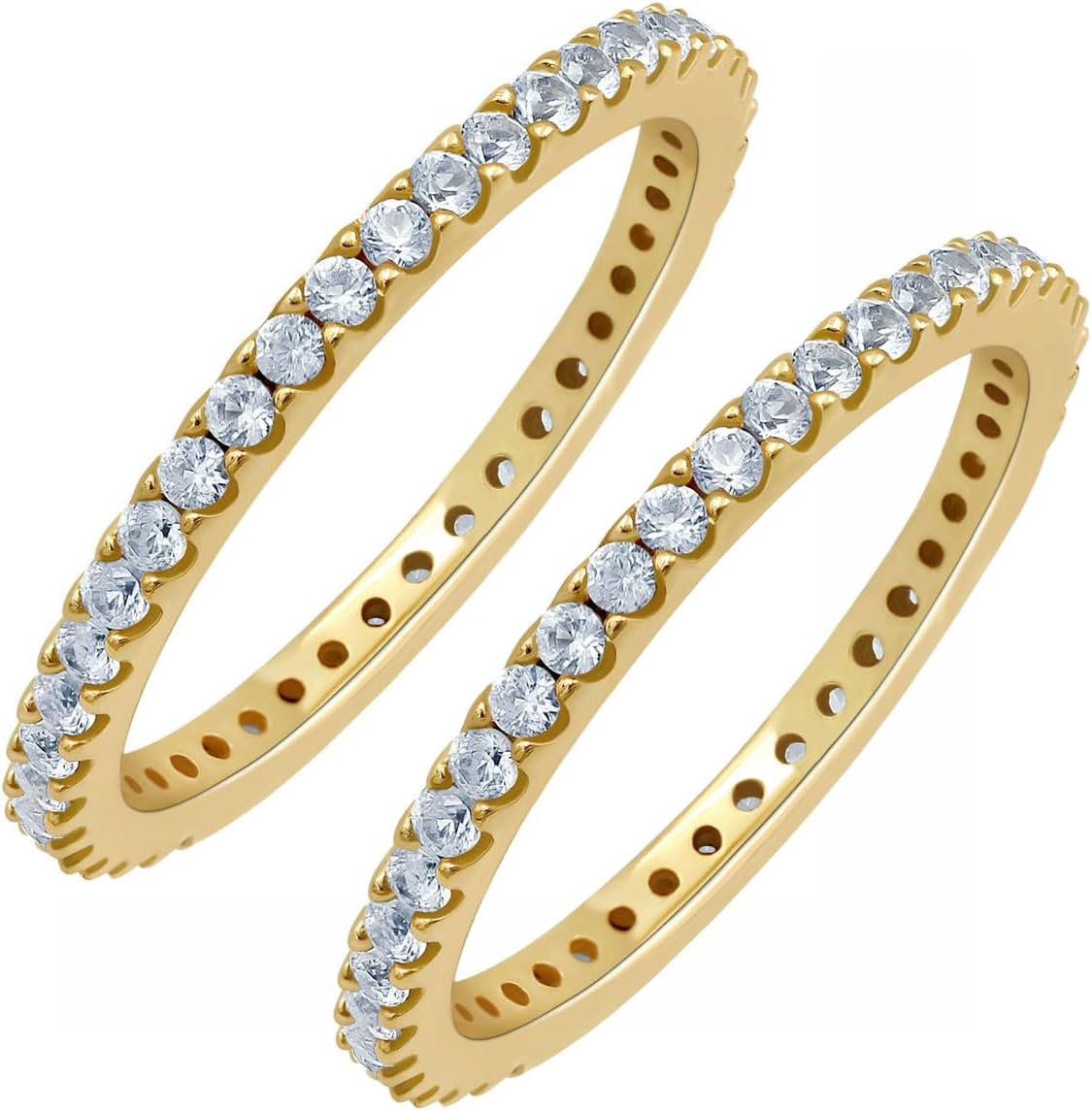 Stackable Eternity Ring for Women |Gold Plated – Ruby, Blue Sapphire, Simulated Diamond, Pink Sapphire, Emerald| Wedding Band |hypoallergenic Rings| Labradorite Ring | Birthstone Gift Jewelry for Her