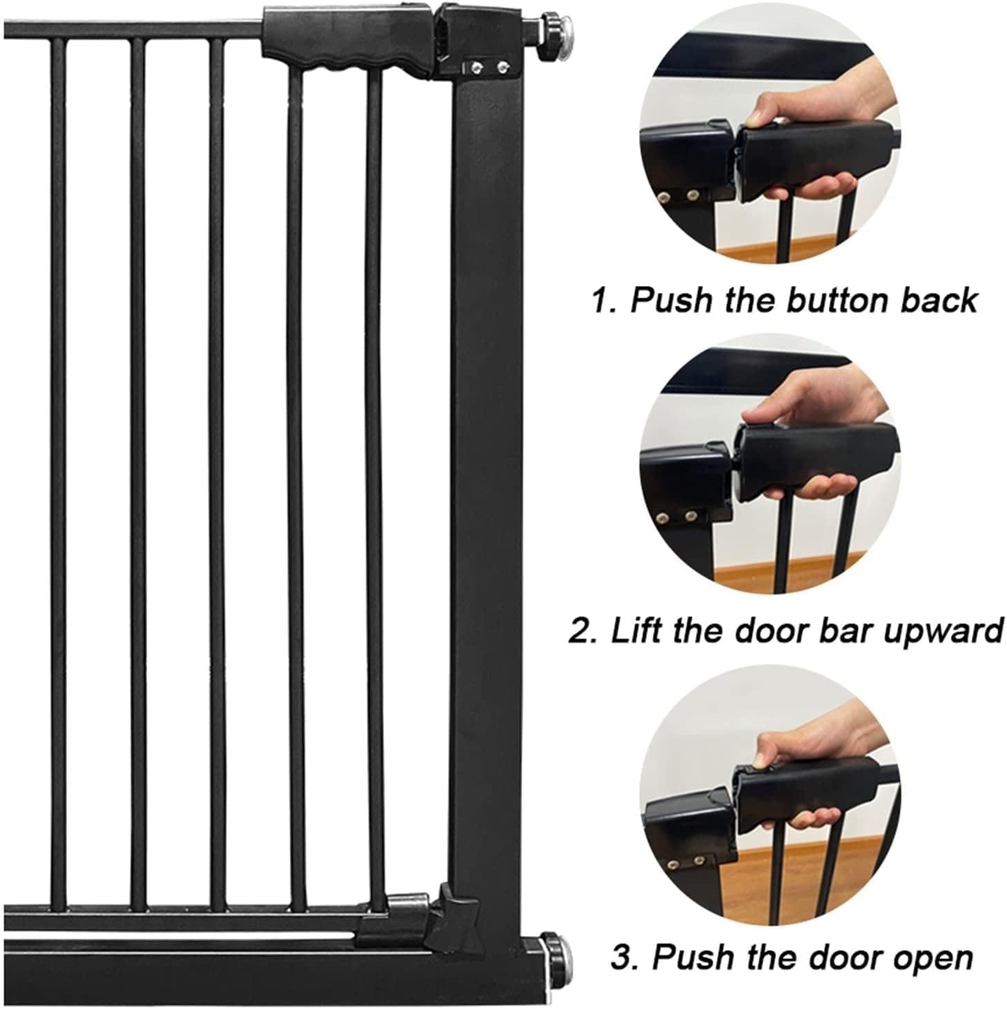 Amazon.co.jp: ペット安全ゲート、77-126.9cmドッグゲート、90°自動