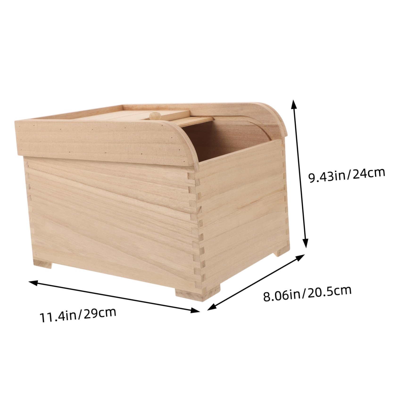 ULTECHNOVO Bac de Stockage pour Riz en Bois avec Couvercle, Seau Alimentaire 5Kg, Garde Grains Propres et Secs, Cuisine