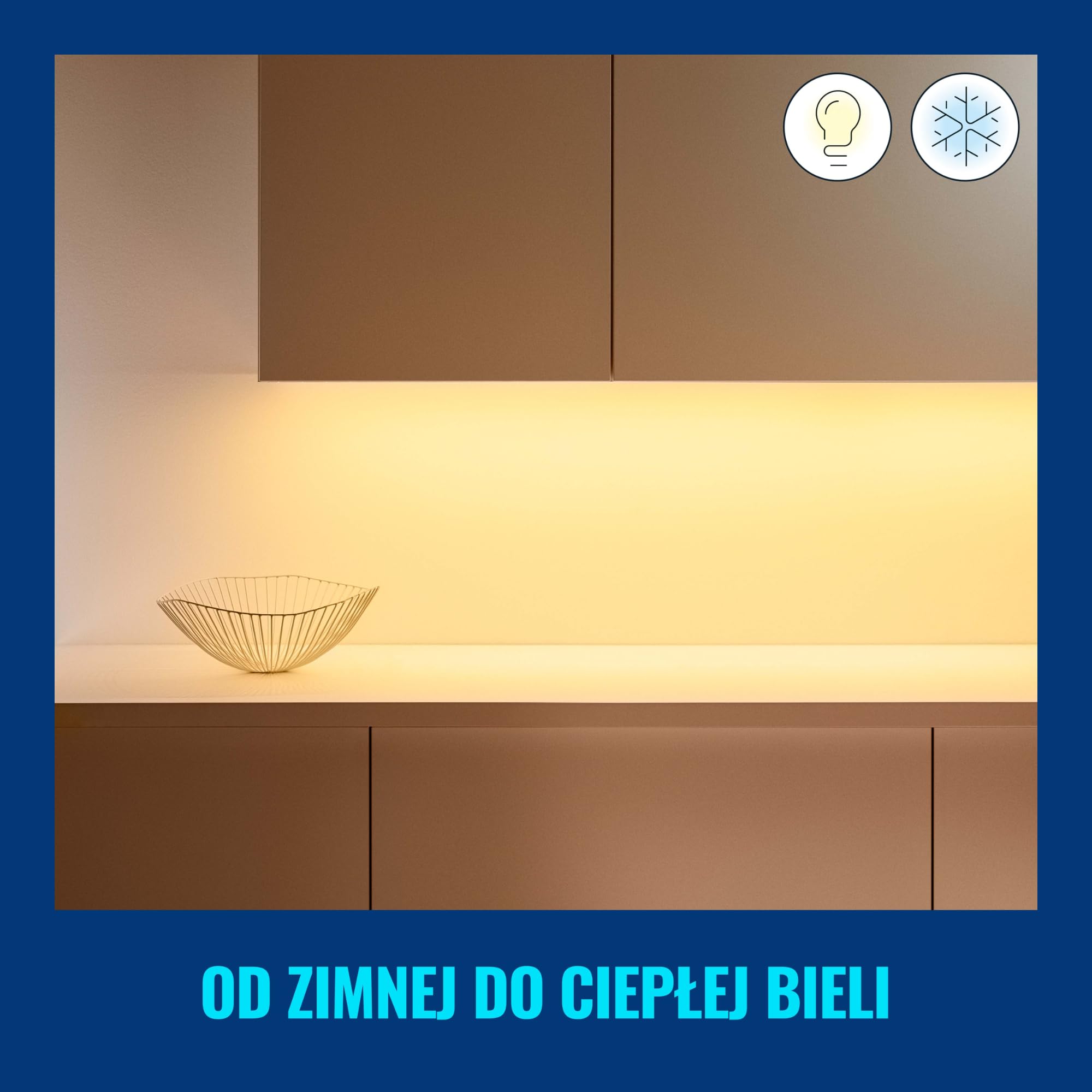 WiZ Inteligentna taśma LED 2 m, 1600 lm, Wi-Fi, Bluetooth, wiele odcieni bieli, szeroka paleta kolorów, sterowanie aplikacją + zasilacz
