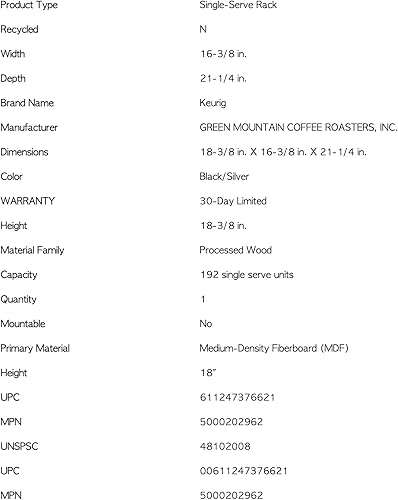 Miniatura 3 de Estante de almacenamiento de cápsulas K-Cup® premium, 8 fundas