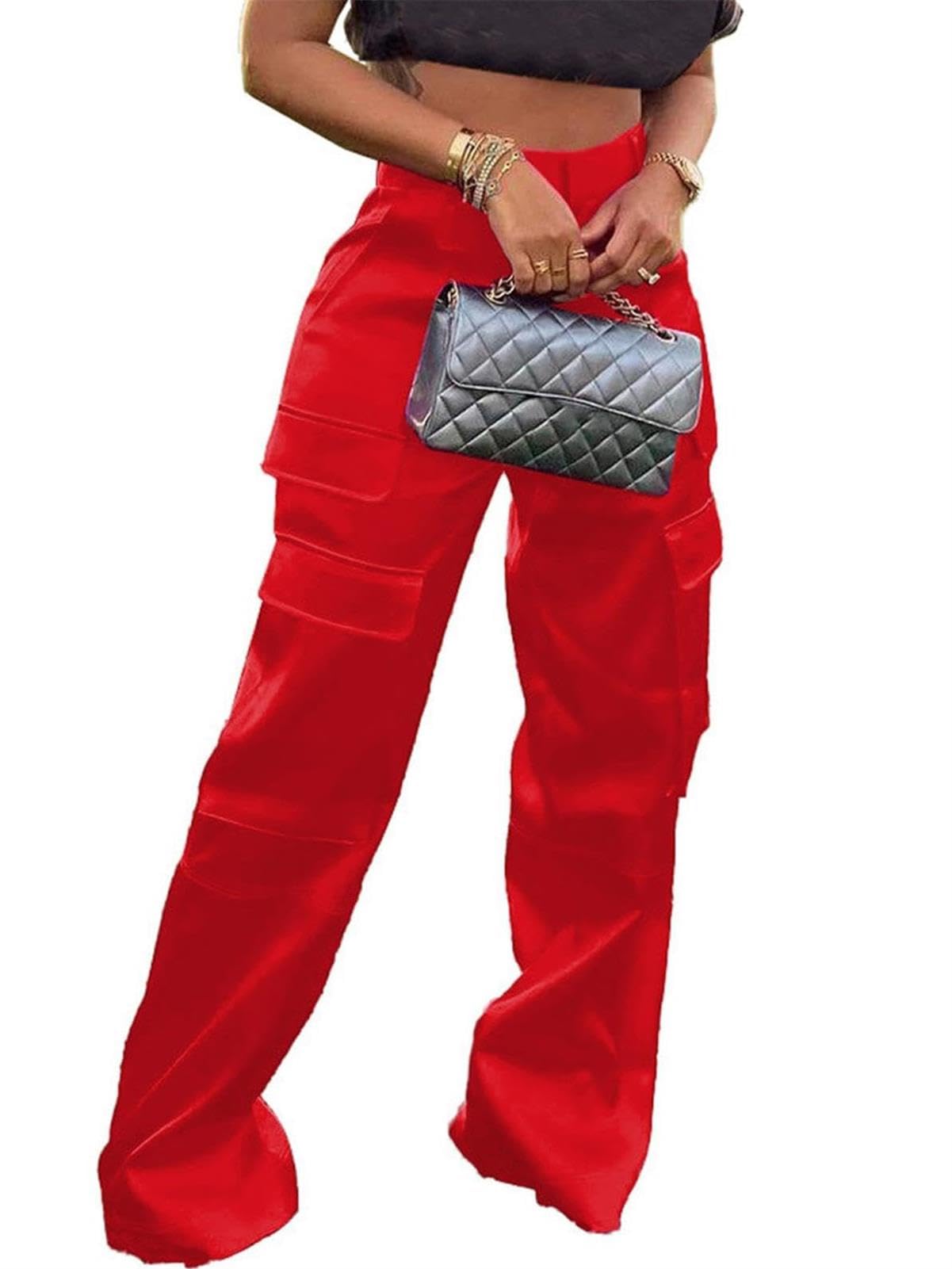 Baczoe Satin Cargo Pants