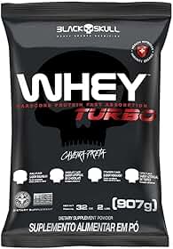 Refil Whey Turbo Baunilha 907G, Black Skull