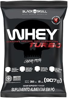 Refil Whey Turbo Baunilha 907G, Black Skull