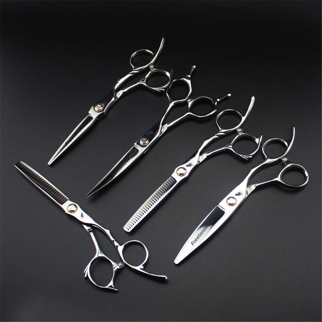 Ciseaux De Coiffure Set Ciseaux en Acier Inoxydable Professionnel Ciseaux De Coupe De Cheveux Barber Hair Former Outil pour Hommes Femmes Enfants Salon Barbiers À La Maison