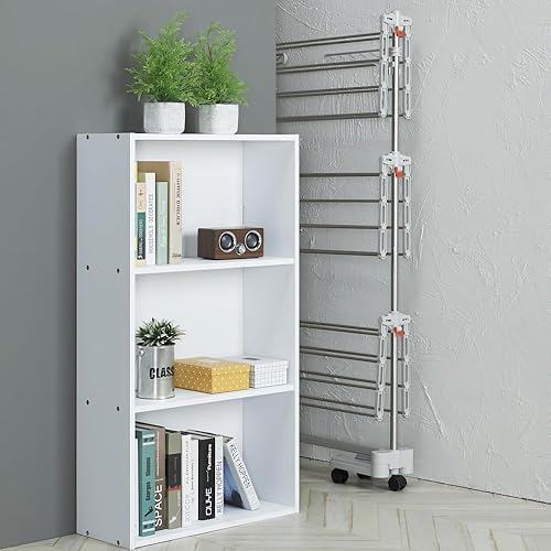 Miniatura 6 de Escurridor plegable con ruedas – 48 varillas de secado, resistente, móvil, perfecto para ropa, edredón, calcetines, ropa de cama, sábanas, 6 alas