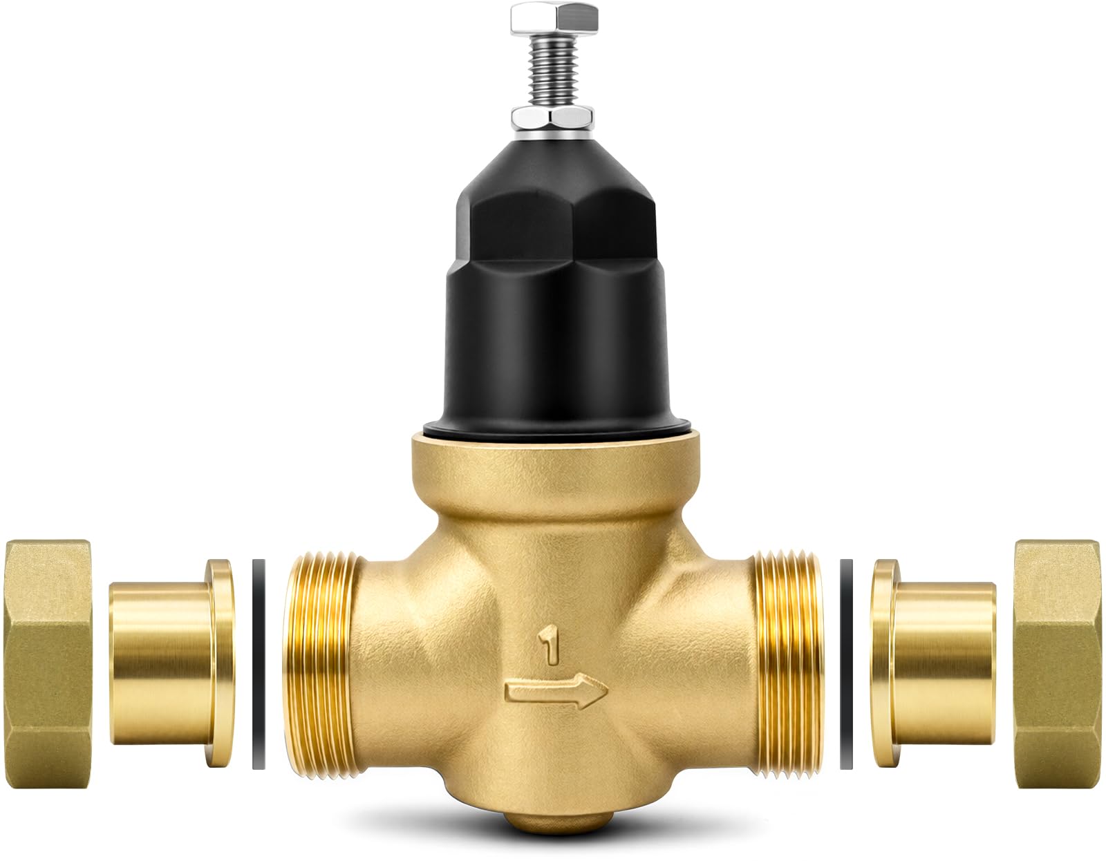 Photo 1 of 1-NR3XLDUC Pressure Reducing Valve, 1" NR3XL with Double Union FNPT Copper Sweat Connection Pressure Regulator, Stainless Steel Strainer, Easy Maintenance