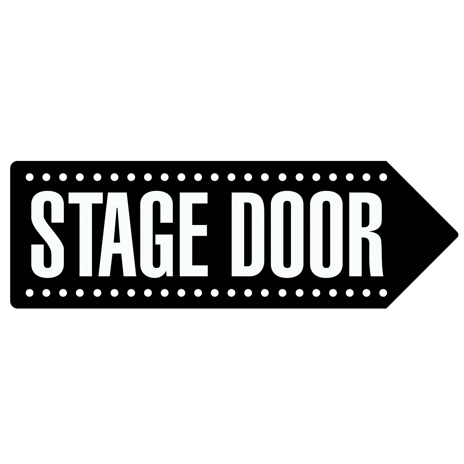 Cirrus Black Stage Door Arrows - Metal Wall Sign Plaque Art Inspirational (Black)