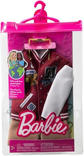 Miniatura 2 de Barbie Fashion Pack HJT25 Ken Ropa de Muñeca Traje Bomber Chaqueta Pantalones Cortos Gafas de Sol