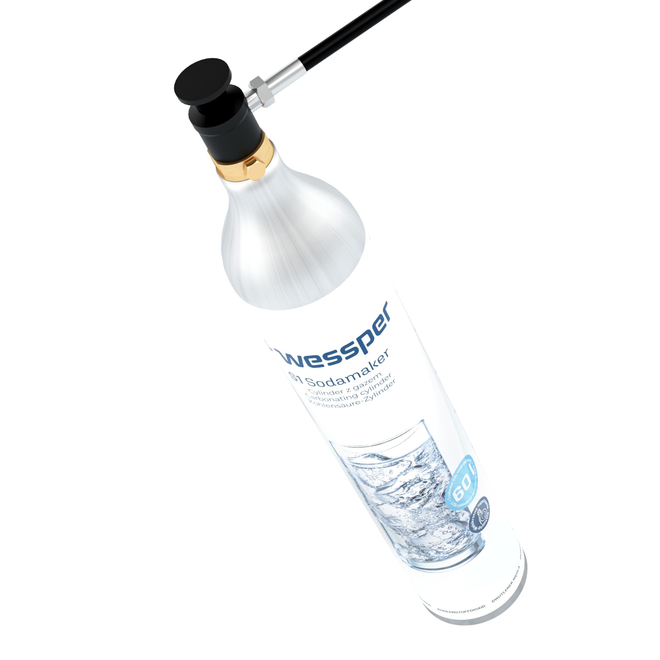 Recharge Gaz CO2 Sodastream - Lot De 2 Cylindres - 60L Chacun - Pour Machine à Gazéifier