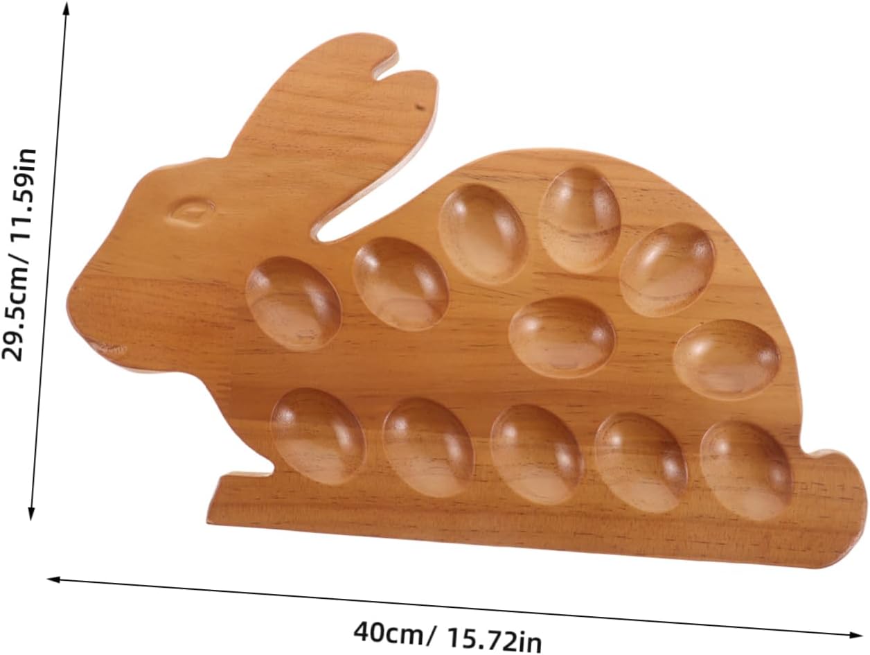 Wooden Tray Wear-resistant Holder for Daily Use Convenient Kitchen Storage Rack Creative Platter for Easter Decor and Countertop Display