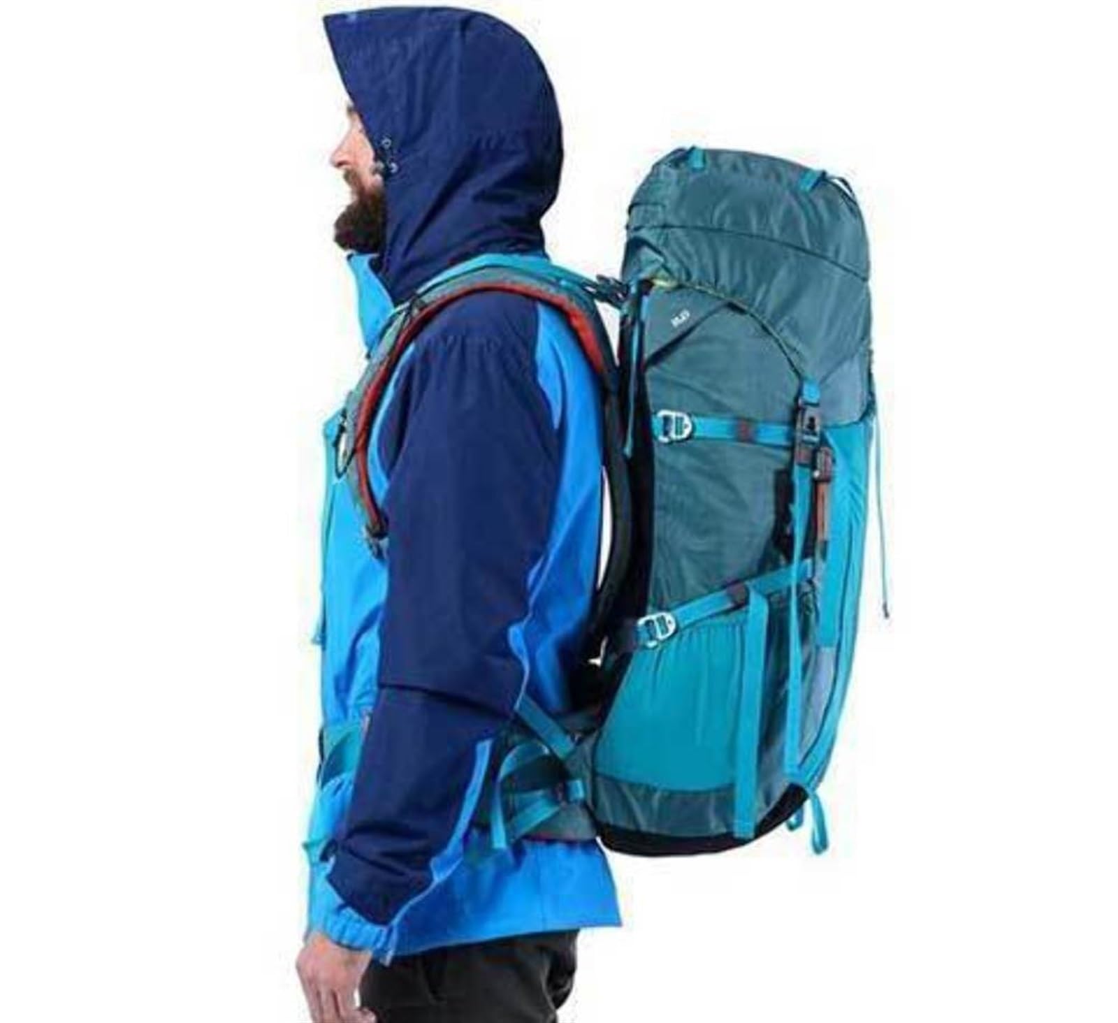 Plecak Turystyczny Kemping 60L Plecak Turystyczny Na Kemping Świeżym Powietrzu, Ultralekki Dla Dorosłych Wielofunkcyjny(Blue)