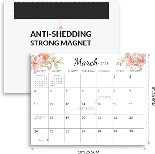 Miniatura 2 de Magnetic Calendar for Refrigerator, 10"x 8" Fridge Calendar from JAN. 2024- DEC. 2025,Paper Calendar 2024-25 Prefect for Planning and Organizing