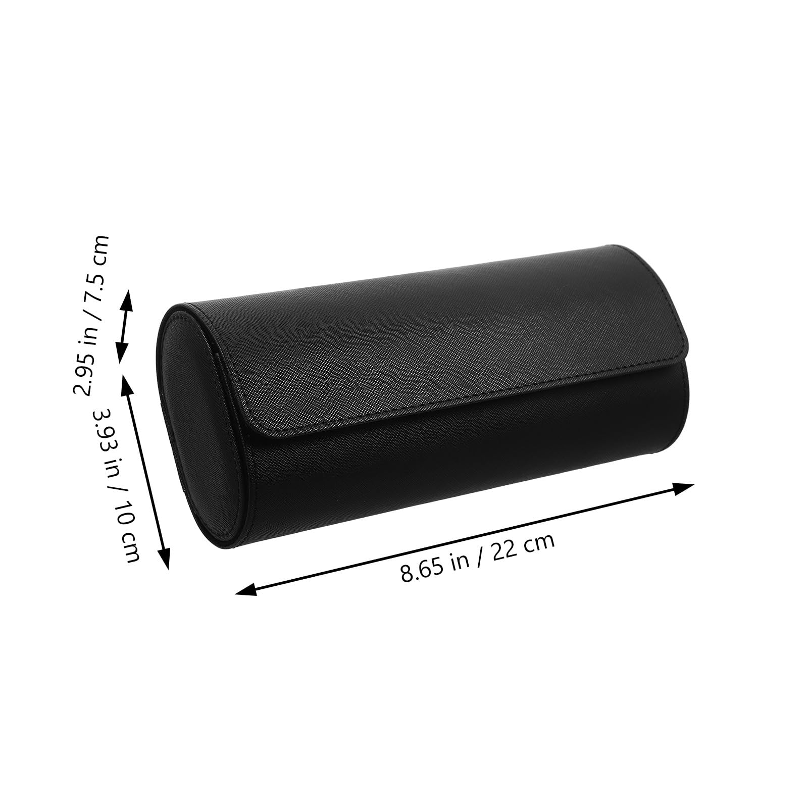 DOITOOL Tragbare Runde Uhrenaufbewahrungsbox aus Elastischem Pu Leder mit 3 Fächern Eleganter Uhrenhalter für Schmuck und Uhren für Outdoor Reisen