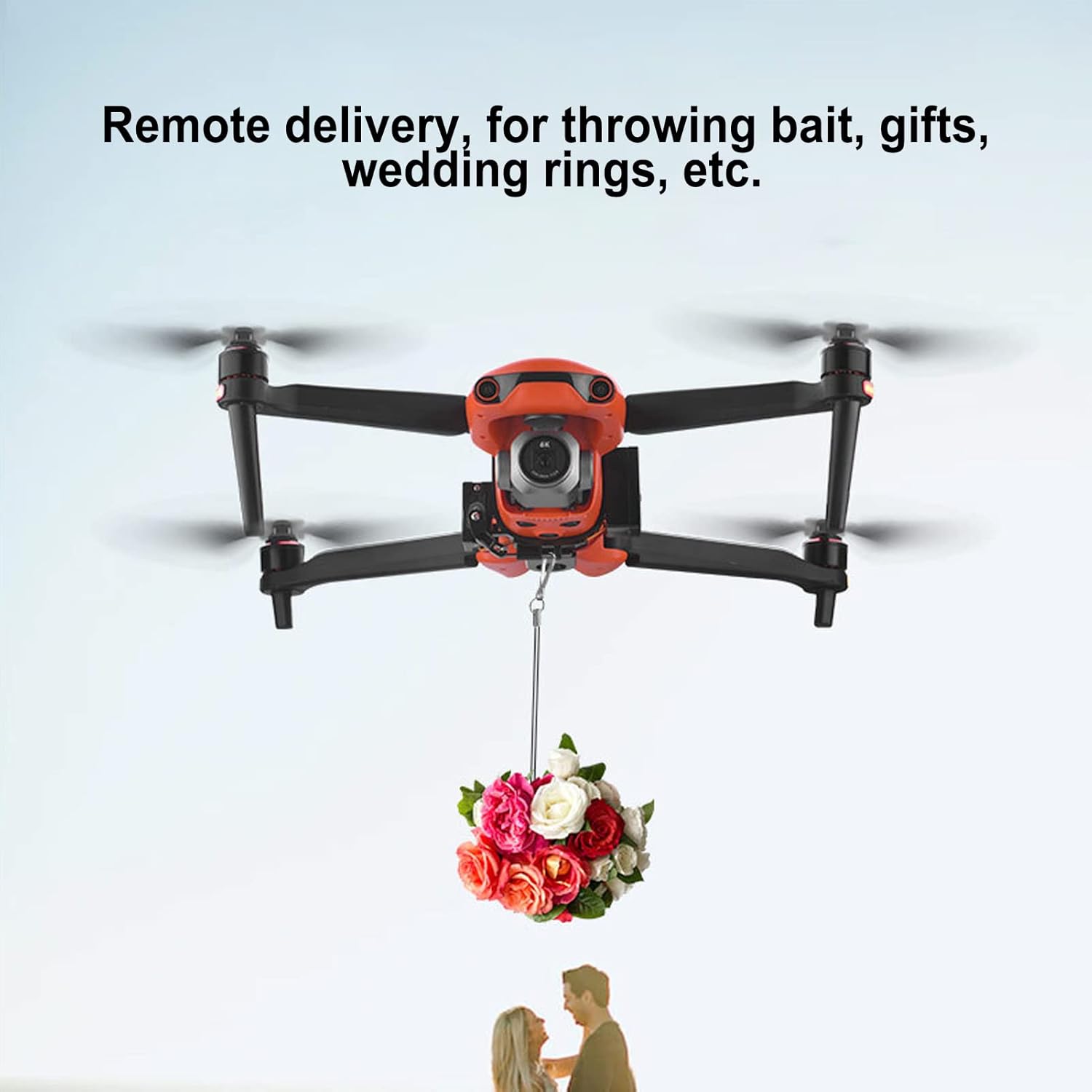 Payload Airdrop Release Drop Device,Drone Delivery Thrower UAV Remote Air Dropping Dispenser System,Drone Delivery Transport Device for Evo II Built in Battery,Wedding Drone Fishing Bait Search Tool