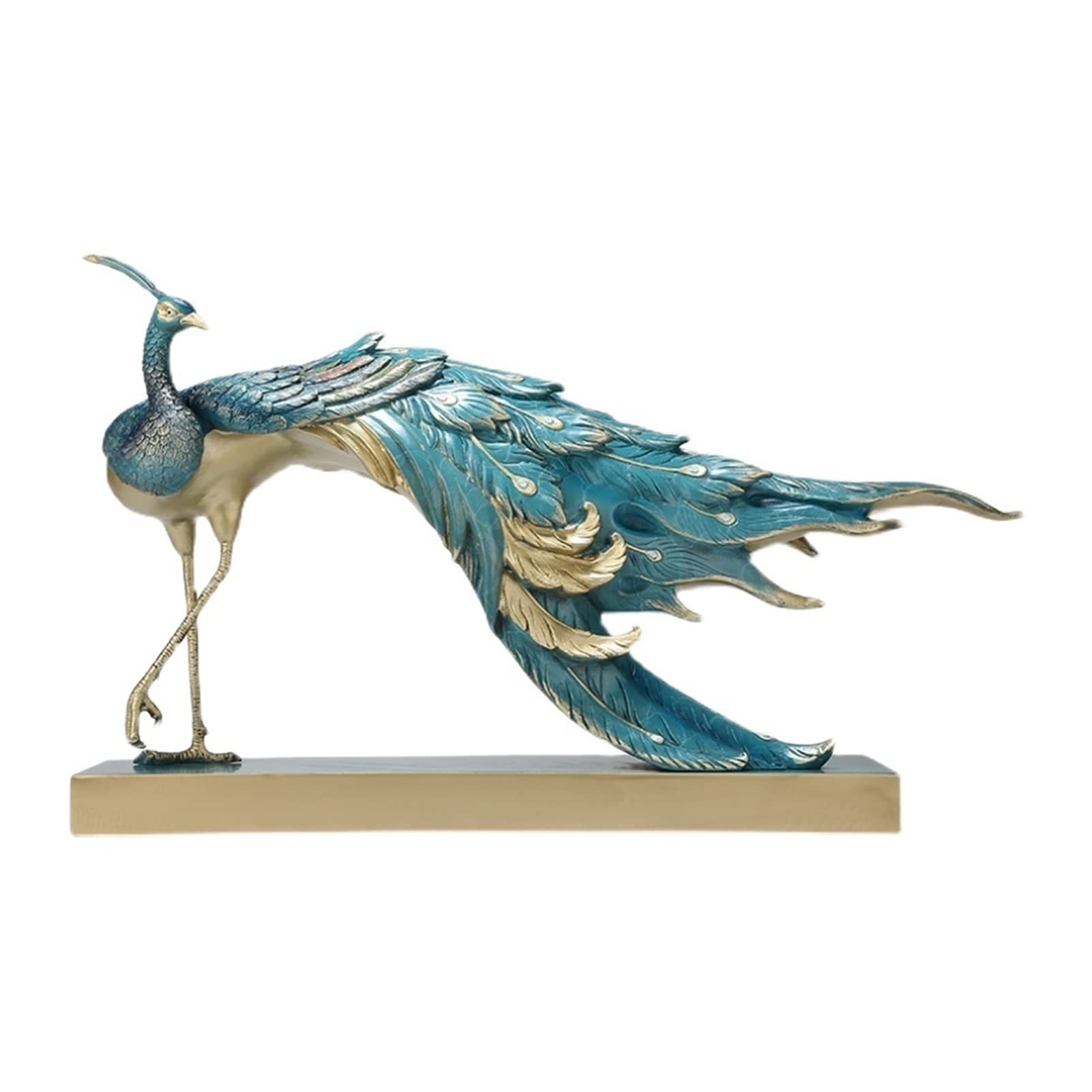 SnamicE Sculpture Decor Animal Peacock Brass Ornaments Chinese Lucky Home Living Room Porch Decoration Crafts Statue Decoration,